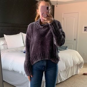 Gray chenille sweater